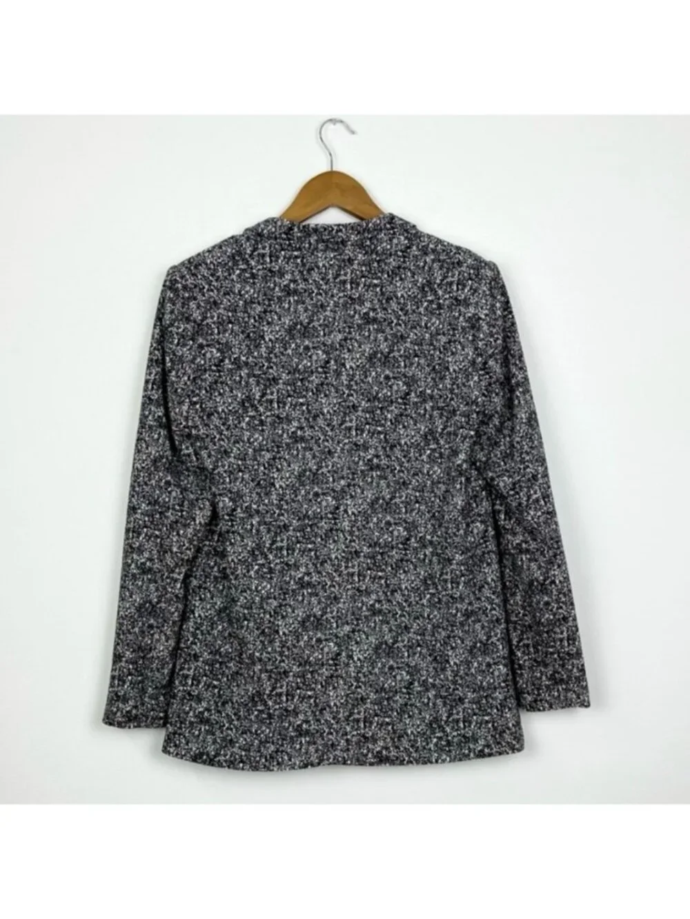 Vince Camuto Boyfriend Textured Black and White Blazer